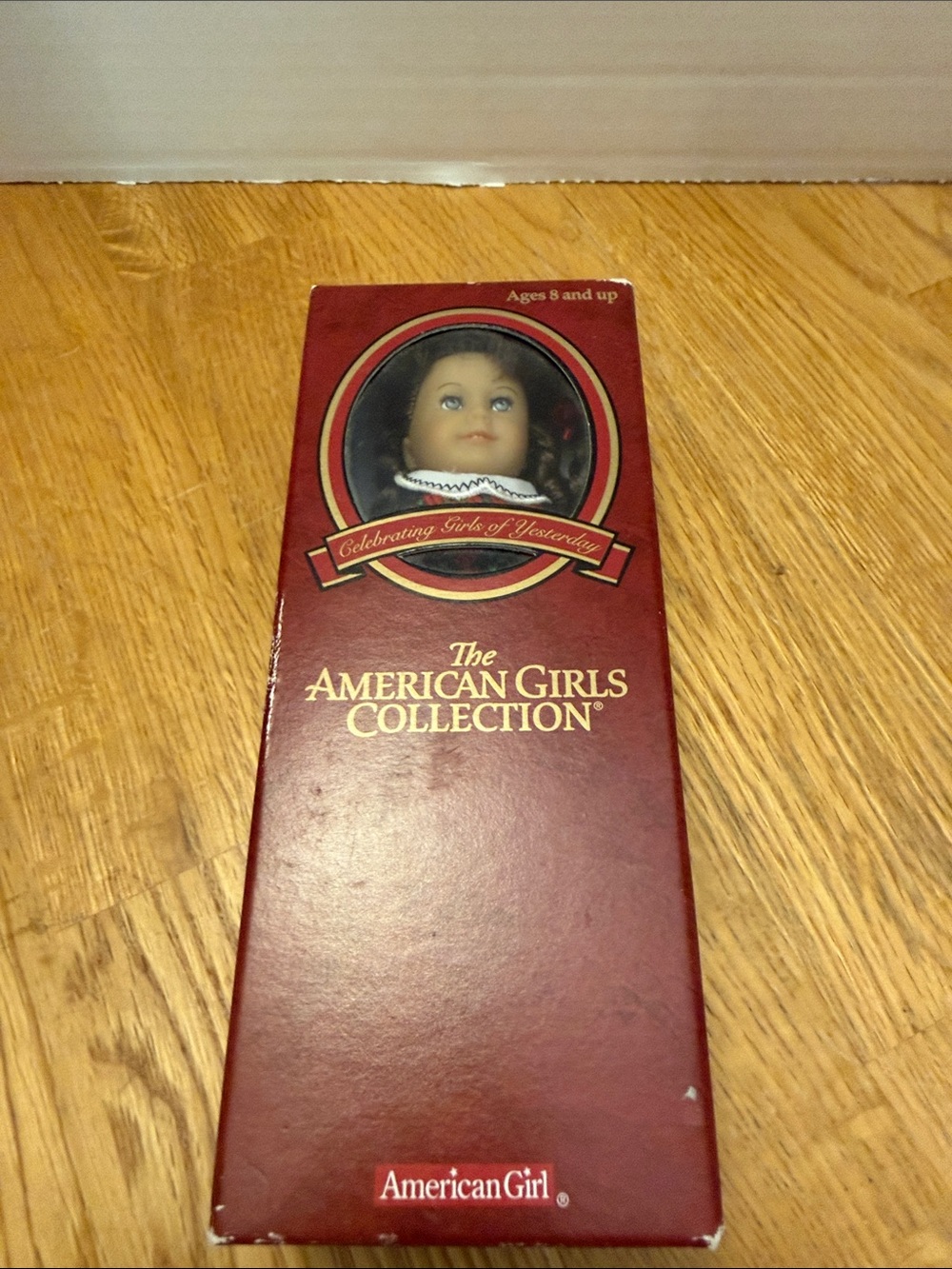 Mini American girl doll with book inbox